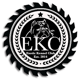 LETTERS EKC EXOTIC KENNEL CLUB EST. 2014 logo