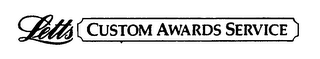 LETTS CUSTOM AWARDS SERVICE logo