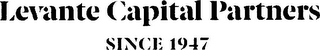LEVANTE CAPITAL PARTNERS SINCE 1947 logo