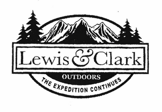 LEWIS & CLARK OUTDOORS THE EXPEDITION CONTINUES logo