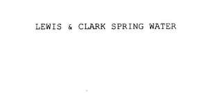 LEWIS & CLARK SPRING WATER logo