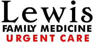 LEWIS FAMILY MEDICINE URGENT CARE logo