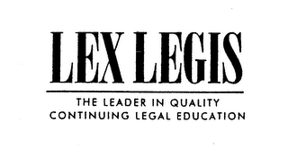LEX LEGIS THE LEADER IN QUALITY CONTINUING LEGAL EDUCATION logo
