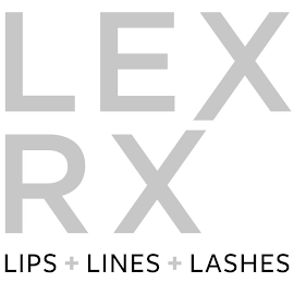 LEXRX LIPS + LINES + LASHES logo