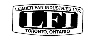 LFI LEADER FAN INDUSTRIES LTD. TORONTO, ONTARIO