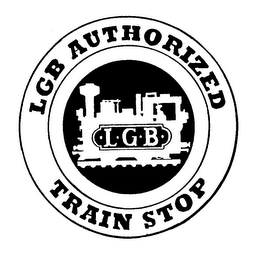 LGB AUTHORIZED TRAIN STOP -L-G-B- logo