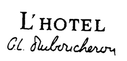 L'HOTEL G.L. DUBOUCHERON logo