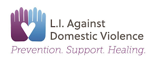 L.I. AGAINST DOMESTIC VIOLENCE PREVENTION. SUPPORT. HEALING. logo