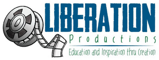 LIBERATION PRODUCTIONS EDUCATION AND INSPIRATION THRU CREATION logo