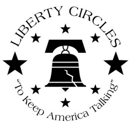 LIBERTY CIRCLES "TO KEEP AMERICA TALKING" logo