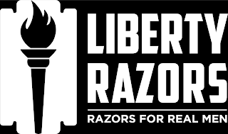 LIBERTY RAZORS RAZORS FOR REAL MEN logo