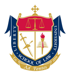 LIBERTY UNIVERSITY SCHOOL OF LAW EST. 2004, AD FONTES logo