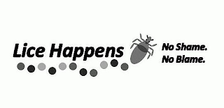 LICE HAPPENS NO SHAME. NO BLAME. logo