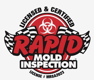 LICENSED & CERTIFIED RAPID MOLD INSPECTION LICENSE # MRSA2023 logo