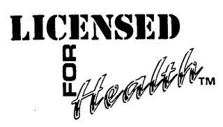LICENSED FOR HEALTH logo