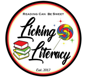 LICKING LITERACY READING CAN BE SWEET EST. 2017 logo