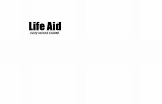 LIFE AID EVERY SECOND COUNTS! logo