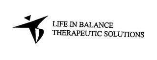 LIFE IN BALANCE THERAPEUTIC SOLUTIONS logo