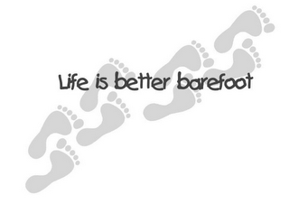 LIFE IS BETTER BAREFOOT logo
