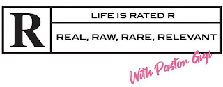 LIFE IS RATED R REAL, RAW, RARE, RELEVANT WITH PASTOR GIGI logo