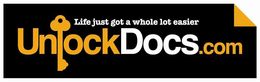 LIFE JUST GOT A WHOLE LOT EASIER UNLOCKDOCS.COM logo