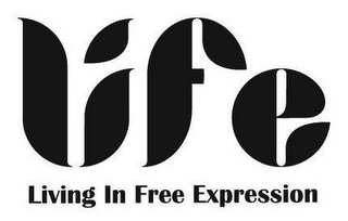 LIFE LIVING IN FREE EXPRESSION logo