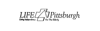 LIFE PITTSBURGH LIVING INDEPENDENCE FORTHE ELDERLY logo