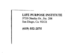 LIFE PURPOSE INSTITUTE logo
