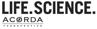 LIFE. SCIENCE. ACORDA THERAPEUTICS logo