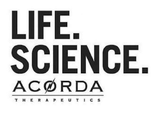 LIFE. SCIENCE. ACORDA THERAPEUTICS logo