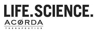 LIFE. SCIENCE. ACORDA THERAPEUTICS logo