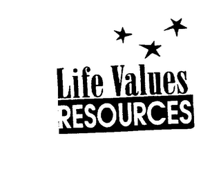 LIFE VALUES RESOURCES logo
