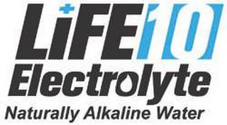 LIFE10 ELECTROLYTE NATURALLY ALKALINE WATER logo