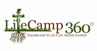 LIFECAMP 360° TEACHING KIDS TO LIVE A LIFE, ROOTED IN CHRIST SPIRITUAL VOCATIONAL FINANCIAL RELATIONAL PHYSICAL EMOTIONAL logo