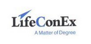 LIFECONEX A MATTER OF DEGREE logo