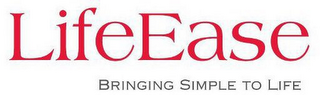 LIFEEASE BRINGING SIMPLE TO LIFE logo