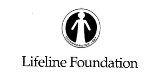 LIFELINE FOUNDATION INCORPORATED 1987 logo