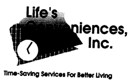 LIFE'S CONVENIENCES, INC. TIME-SAVING SERVICES FOR BETTER LIVING logo