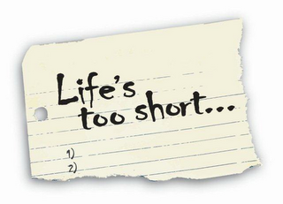 LIFE'S TOO SHORT... 1) 2) logo