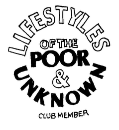 LIFESTYLES OF THE POOR & UNKNOWN CLUB MEMBER logo