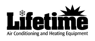 LIFETIME AIR CONDITIONING AND HEATING EQUIPMENT logo