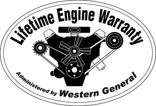 LIFETIME ENGINE WARRANTY ADMINISTERED BY WESTERN GENERAL logo