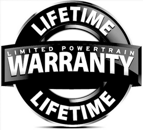 LIFETIME LIMITED POWERTRAIN WARRANTY LIFETIME logo
