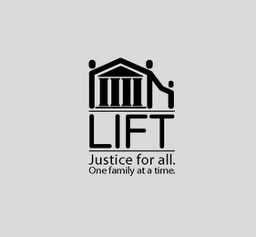 LIFT JUSTICE FOR ALL. ONE FAMILY AT A TIME. logo