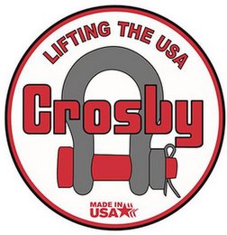 LIFTING THE USA CROSBY MADE IN USA logo