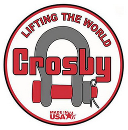 LIFTING THE WORLD CROSBY MADE IN USA logo