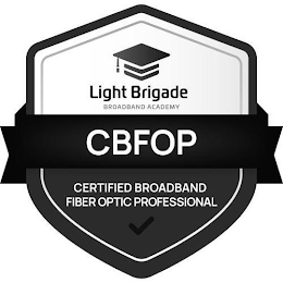 LIGHT BRIGADE BROADBAND ACADEMY CBFOP CERTIFIED BROADBAND FIBER OPTIC PROFESSIONAL logo