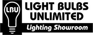 LIGHT BULBS UNLIMITED LIGHTING SHOWROOM LBU logo