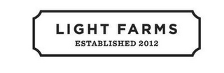 LIGHT FARMS ESTABLISHED 2012 logo