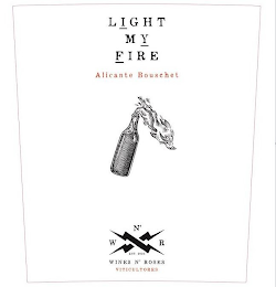 LIGHT MY FIRE ALICANTE BOUSCHET N' W R EST. 2020 WINES N' ROSES VITICULTORES logo